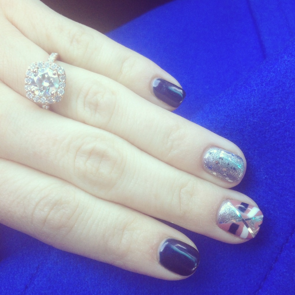 manicure hoboken girl rose gold nails 