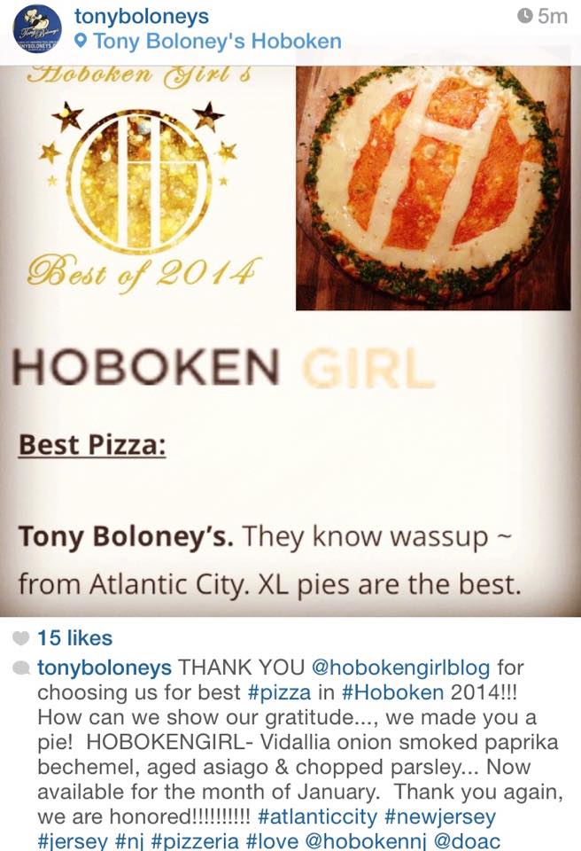tony boloney's Hoboken Girl Pizza