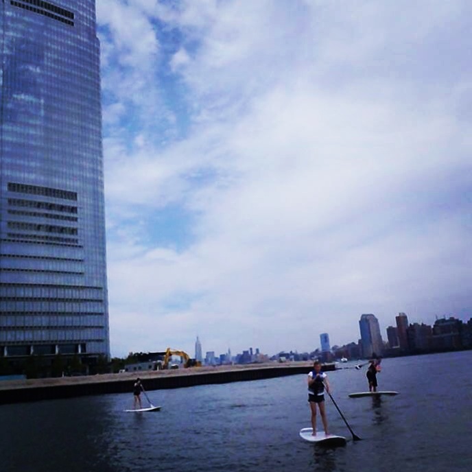 paddleboarding kayaking hoboken girl