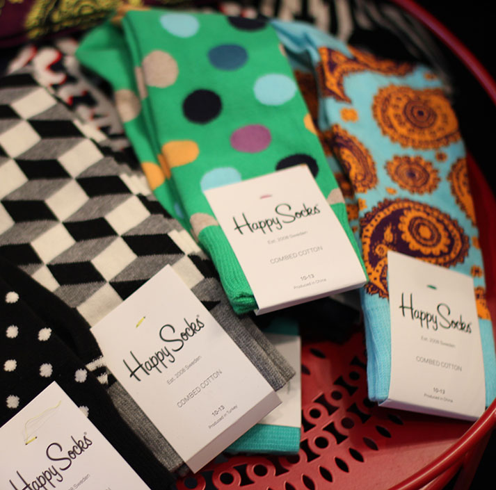Happy Socks found at Oran Mens Boutique