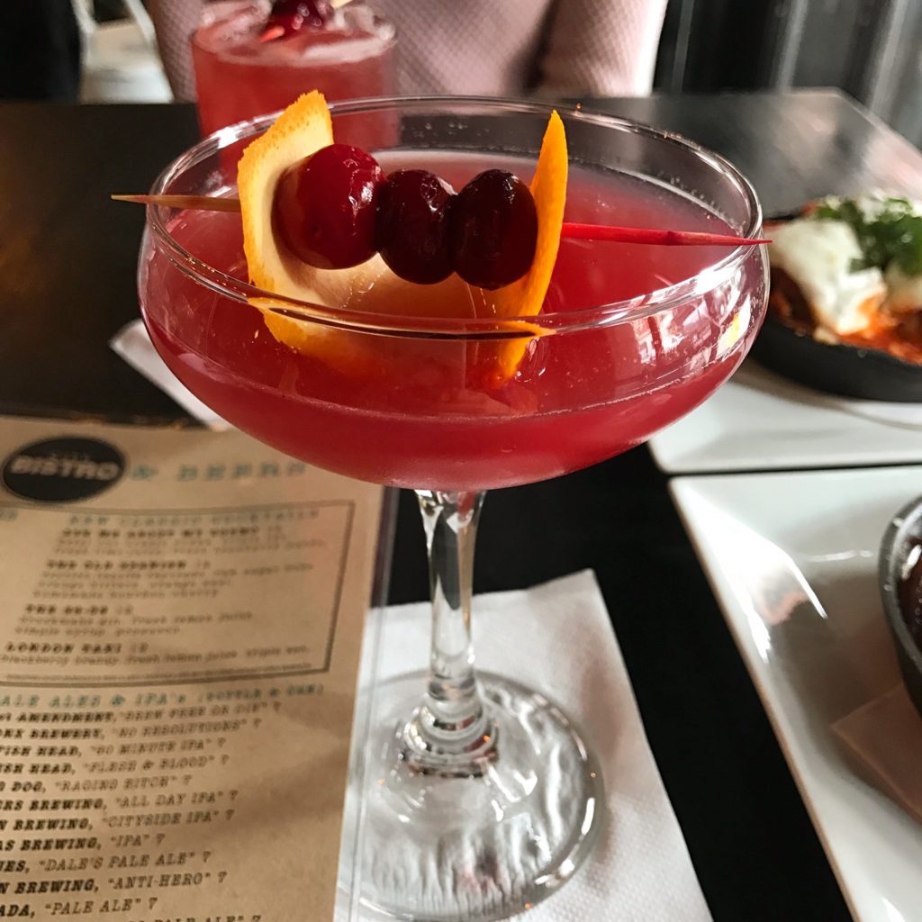 city bistro cocktail drink cosmo martini