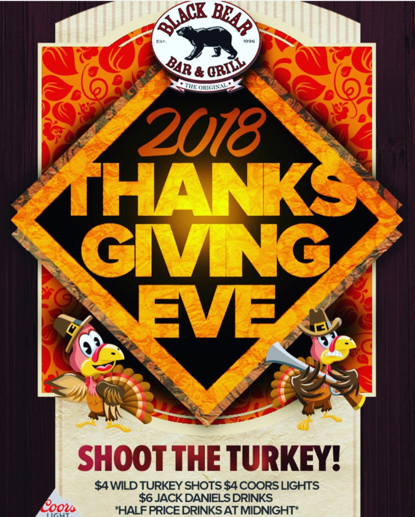 thanksgiving eve 2018 black bear hoboken