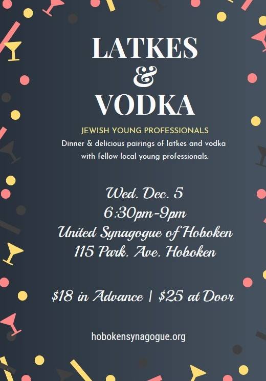 latkes vodka united synagogue hoboken 2018