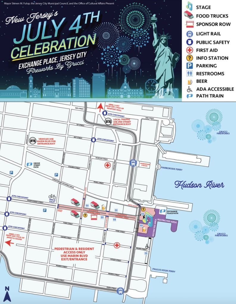 Jersey City Fireworks Show is Back with a Local Food Festival Hoboken