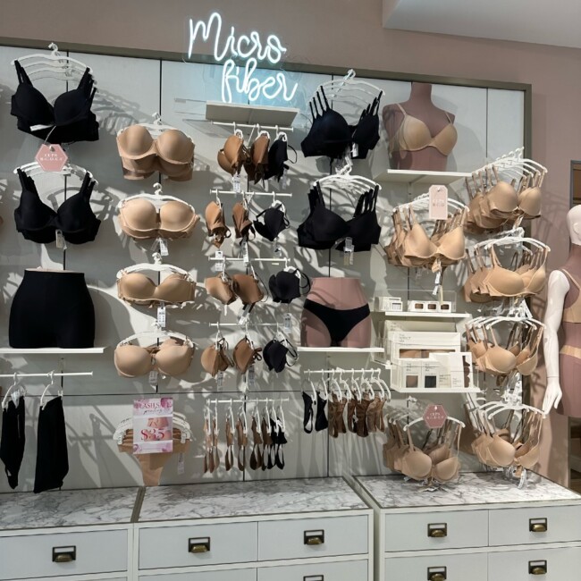 Tezenis store display women underwear interior high street Italy