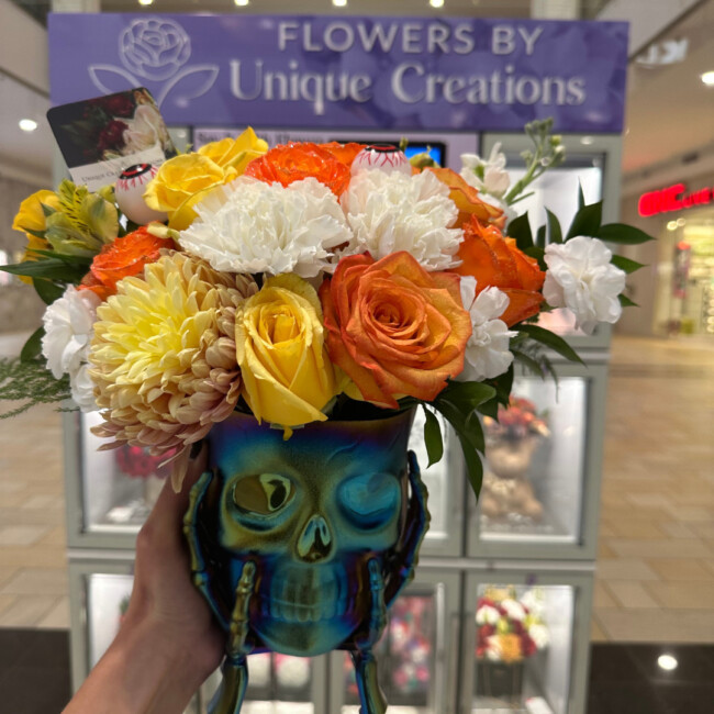 flower vending machine unique creations jersey city newport centre mall