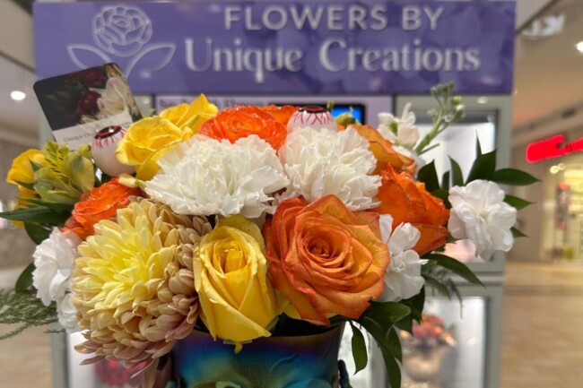 flower vending machine unique creations jersey city newport centre mall