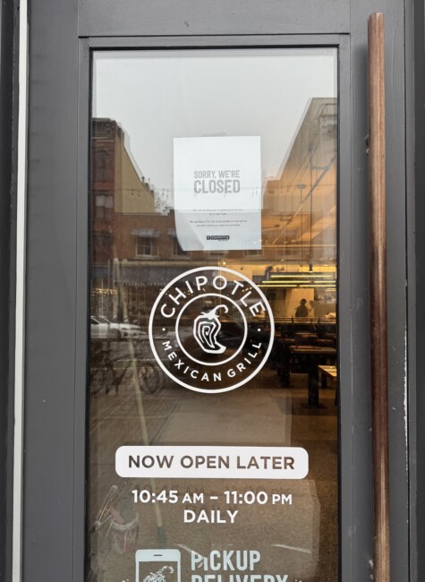 chipotle closure hoboken